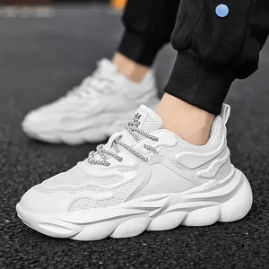 Four Seasons New Mesh Breathable Sports Running Shoes for Youth, Casual, Tall and Versatile, Dad Trendy Shoes