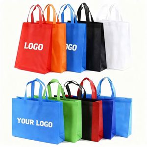 กระเป๋าหิ้วแบบไม่ทอ พิมพ์โลโก้ 12 สี เป็นมิตรกับสิ่งแวดล้อม เคลือบลามิเนต ขายส่งแบบ Spot - Product Image 3