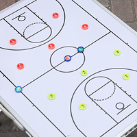 Tableau tactique d'entraîneur de basketball, surface effaçable à sec, magnétique, en aluminium, pliable, portable, analyse de stratégie de basketball