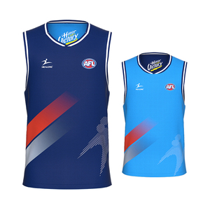 Fútbol personalizado Afl Jersey Poliéster Secado rápido Sublimación Imprimir Entrenamiento Jugar Camisetas de rugby sin mangas - Product Image 4