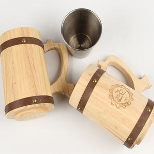 Accesorio <span class=keywords><strong>de</strong></span> Bar hecho a mano, taza <span class=keywords><strong>de</strong></span> <span class=keywords><strong>cerveza</strong></span> <span class=keywords><strong>de</strong></span> madera Natural con <span class=keywords><strong>mango</strong></span> para beber café, té, vino, <span class=keywords><strong>cerveza</strong></span> - Product Image 6