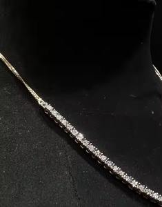 Ensemble collier et boucles d'oreilles assorties élégants pour femmes, tendance, en or massif 14K 18K, diamant naturel taille brillant, certifié par un tiers - Product Image 6