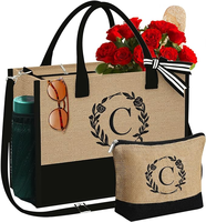 Offre Spéciale vente en gros sac de jute de luxe écologique coloré sacs de transport d'épicerie sac fourre-tout en jute avec poignées