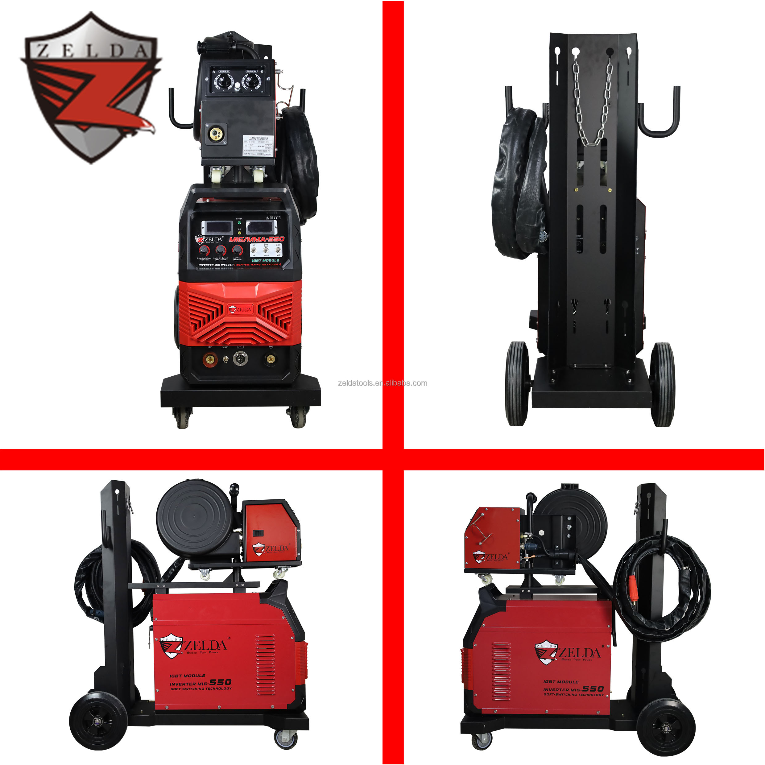 ZELDA Industrial Heavy-Duty 550 Amp MIG MMA Welding Machine