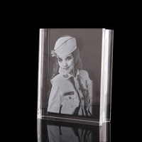 Cubo di Cristallo Personalizzato con Incisione Laser 3D e Stampa UV, Varie Dimensioni, Blocco di Cristallo K9 Trasparente