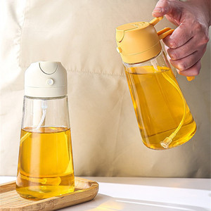 Bouteille pulvérisateur d'huile d'olive en verre 2 en 1 <span class=keywords><strong>de</strong></span> haute qualité, 600 ml, écologique, compatible lave-vaisselle, buse <span class=keywords><strong>de</strong></span> pulvérisation pour la cuisine - Product Image 5
