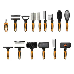 12 Types Outils de Toilettage Pour Animaux De Compagnie En Acier Inoxydable Chat Chien Perte De Cheveux Peigne Brosse