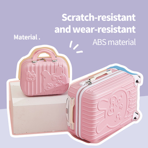Ensemble de bagages tendance mère et enfant, motif cœur de dessin animé, <span class=keywords><strong>valise</strong></span> cabine 20 pouces à roulettes universelles, boîte de voyage à code - Product Image 3