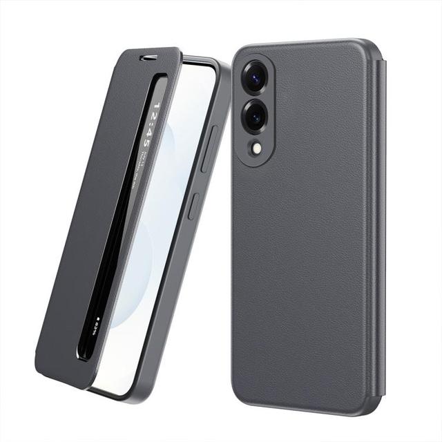For Samsung Galaxy S25 Edge 5G Smart View Window Leather Phone Case