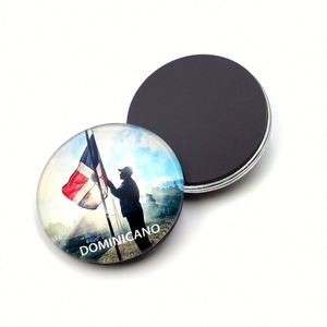 Custom 3D Round Glass Cabochon Personalizable Travel Pictures of Dominica <b>Fridge</b> Crystal Magnet - Product Image 4