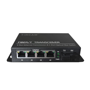 Tincam SC SM Sợi Quang Duy Nhất Mô-đun Gigabit PoE Chuyển Đổi 1 * SC + 4 * RJ45 Ethernet Cổng 10/100/1000M 65W Điện Phương Tiện Truyền Thông Chuyển Đổi - Product Image 2