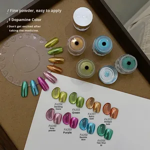 Espejo mágico de colores, polvo cromado para <span class=keywords><strong>uñas</strong></span>, efecto de espejo 3D ultrabrillante, patrón de cielo estrellado, decoraciones para <span class=keywords><strong>uñas</strong></span>, arte de <span class=keywords><strong>uñas</strong></span> - Product Image 4