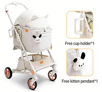 Poussette de voyage 3-en-1 tout-terrain de luxe JXB, nouvelle conception, pour chiens, chats et animaux de compagnie de petite et moyenne taille