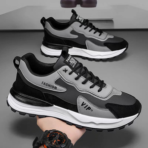 Summer Men's Korean-Style <b>Retro</b> Sports Casual Running Skateboarding Sneakers Breathable All-match Thick-Soled Dad Shoes - Product Image 1