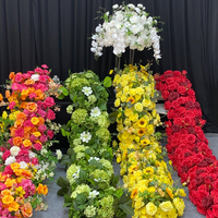 Fleurs artificielles violettes de haute qualité personnalisables pour les banquets de mariage, les centres de table d'événements, les arrangements de chemins de table