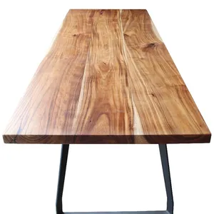 Custom Houten Tafel Top Restaurant Keuken Natuur Eiken Massief Houten Tafel Top