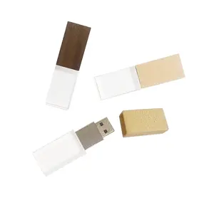 Gantungan Kunci komputer pabrik, Gantungan Kunci komputer 512Mb 1Gb 2Gb 4Gb 8Gb 16Gb pemasok besar Usb Flash Drive Kristal kayu