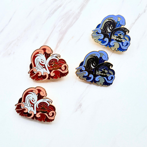 Sets de insignias de metal esmaltado duro de inspiración de dibujos animados, con diseños de fabricante, de fútbol, Kidrobot, cuchara y República Dominicana, al por mayor - Product Image 5