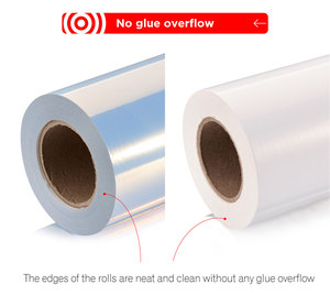 60mic UV Phun bóng Trắng Bopp không thấm nước Sticker giấy 60 gam Acrylic dính cho Masking Trắng glassine lót dính giấy - Product Image 4