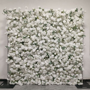 Muro de Flores Artificiales Moderno al por Mayor, Fondo para Bodas, Tacto Real, Tamaño y Color Personalizables, Decoración para el Regreso a Clases - Product Image 1
