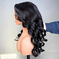 Perruques en cheveux humains HD Lace 13x4 en gros, sans colle, double densité 250, ondulations lâches, dentelle pré-coupée, perruque en dentelle HD brute