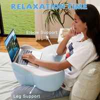 Grand repose-bras tissé, coussin de lecture doux pour adulte, pour ordinateur portable de jeu avec fonction de massage, utilisation hôtelière