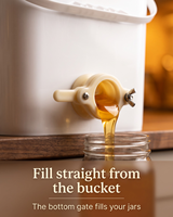 Seau de décantation carré en plastique de qualité alimentaire avec robinet à miel, réservoir à miel d'apiculture avec couvercle