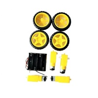 Accessoires de voiture : Châssis intelligent à quatre roues avec mesure de vitesse par encodeur, suivi de trajectoire et télécommande BLE
