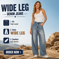 Jean décontracté respirant style boyfriend tendance, nouveau style, coupe droite ample, taille haute, en denim 100 % coton bleu