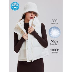Chaleco Corto Acolchado para Mujer FOXA, 800 Fill, Plumón de Ganso Ligero, Sin Mangas, Abrigo de Invierno con Capucha Desmontable - Product Image 6