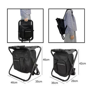 Ghế Gấp Cắm Trại Câu Cá Ngoài Trời Bãi Biển Ba Lô Ghế Đẩu Bãi Biển Với Túi Lạnh Ghế Dã Ngoại - Product Image 5