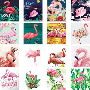 <span class=keywords><strong>Peinture</strong></span> par numéros Flamant rose, <span class=keywords><strong>peinture</strong></span> par numéros d'animaux, <span class=keywords><strong>dessin</strong></span> de figures, <span class=keywords><strong>peinture</strong></span> à l'huile DIY sur toile, peintures numériques, artisanat mural - Product Image 2