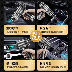เครื่องดูดฝุ่นแบบมือถือ มอเตอร์ไร้แปรงถ่าน 35500 รอบต่อนาที 63000Pa แบบพกพาไร้สาย แบตเตอรี่แบบชาร์จไฟได้ สำหรับทำความสะอาดรถยนต์ - Product Image 3