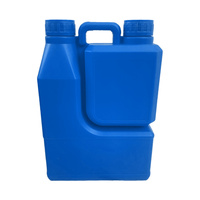 Bouteille carrée mate en PEHD de 3L avec poignée latérale, vente en gros, logo personnalisé pour savon liquide et bouchon à vis