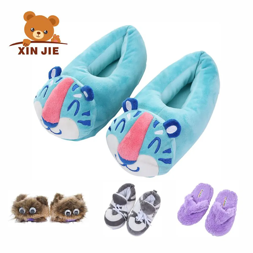 2023 Women Fur Slippers Ladies Cute Plush Fox Hair Fluffy Slippers Women Winter Warm Slippers for Women Hot sandals