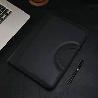Porte-documents multifonctionnel A4, sac à fermeture éclair portable, mallette en cuir, classeur professionnel, porte-documents de vente, vente en gros, puissant