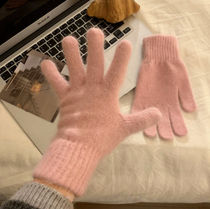 <span class=keywords><strong>Guanti</strong></span> Invernali per Ragazze in Pura Lana di Coniglio, Altamente Elastici, Monocolore, Comodi e Morbidi - Product Image 5