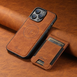 Vente flash - Étui de télé<span class=keywords><strong>phone</strong></span> pour iPhone 15 Pro avec support de portefeuille en cuir PU avec emplacements pour cartes, 2 en 1, housse magnétique détachable - Product Image 4