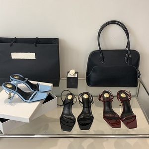 Sandalias de Tacón Alto con Punta Cuadrada y Tacón Metálico, de Charol, para Mujer, Diseño de Moda 2025, Zapatos de Boda - Product Image 1