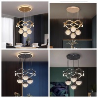 Lámpara de Araña LED de Acrílico Cristal con Altura Ajustable para Sala de Estar y Comedor, Diseño Moderno de Lujo, Regulable