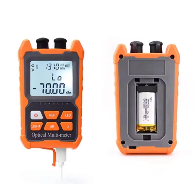 Mini Handheld Optical Power Meter with VFL NK200 Fiber Optic Tester 10MW Pon/Opm/VFL Compatible with WiFi 4G 3G Networks