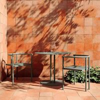 Ensemble table et chaises d'extérieur en alliage d'aluminium, idéal pour cour, jardin, terrasse, gîte, restaurant, mobilier d'extérieur commercial