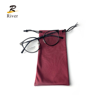 Haute qualité 230g microfibre lunettes de soleil pochette cordon fermeture doux réutilisable en relief Logo lunettes sac
