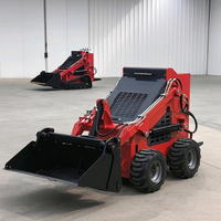 Kostenloser Versand Mini-Kompaktlader Günstiger Radlader Minicargador Farm CE EPA Motor Kompakte Diesel-Kompaktlader