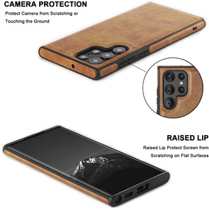 Pour <span class=keywords><strong>Samsung</strong></span> S24 Ultra étui luxe couture PU cuir couverture arrière étui de téléphone portable pour <span class=keywords><strong>Samsung</strong></span> Galaxy A54 <span class=keywords><strong>S22</strong></span> S23 Ultra Plus - Product Image 5