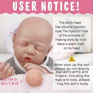 Muñeca de Silicona de 17 Pulgadas para Dormir, con Chupete, que Parece Real, No es una Muñeca de Vinilo - Product Image 2