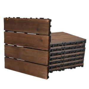 Baldosas para Exterior de 300x300, Baldosas de Madera Entrelazadas, Baldosas de Madera Compuesta, Baldosas DIY para Jardín - Product Image 6