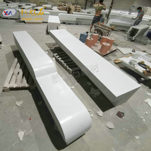 Nouvelle table de jardin en pierre magique UHPCGRC blanche personnalisée pour aménagement paysager - Product Image 4