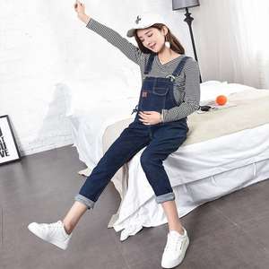 Mujeres <span class=keywords><strong>embarazadas</strong></span> Tallas grandes Ropa de maternidad Denim Jeans Mono Suspender Pantalones Pantalón Ropa Vientre <span class=keywords><strong>Cobertura</strong></span> Cómodo - Product Image 2