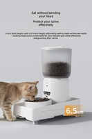 Support de mangeoire surélevé réglable en PP avec tiroir amovible, compatible avec les distributeurs automatiques pour chats et chiens